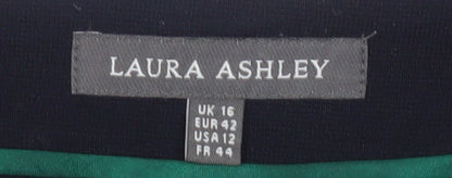 Laura Ashley Women's Black Knee Length Skirt, Size 16