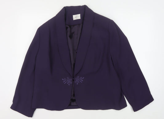 Eastex Women's Purple Suit Jacket, Size 18, Shawl Lapel