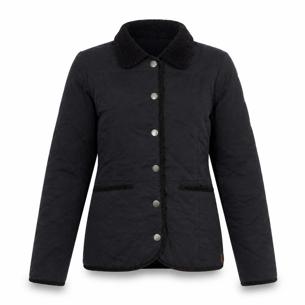 Fat Face Women's Black Quilted Jacket Size 6 Casual