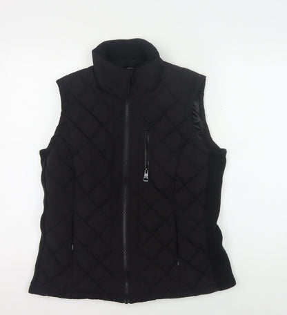 Andrew Marc Men's Black Quilted Waistcoat, Medium, Casual