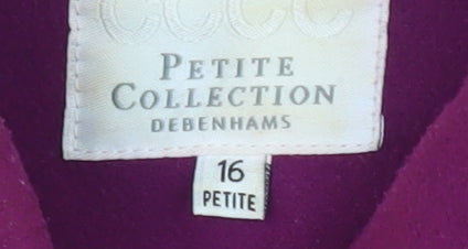 Womens UK Size 16 Debenhams Purple Basic Jacket