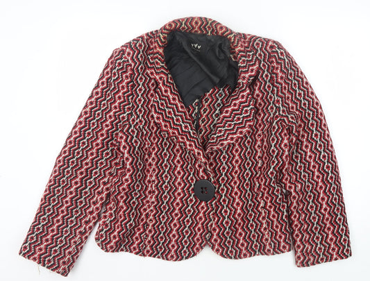 Per Una Women's Multicoloured Geometric Blazer, Size 16