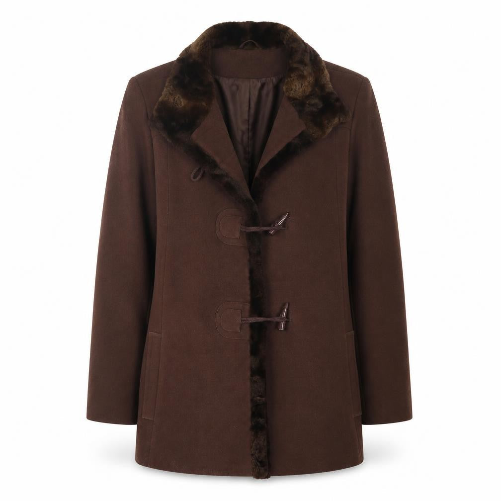 Womens UK Size 14 Classics Brown Overcoat