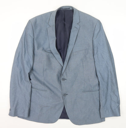 Mens UK Size L Red Herring Regular Blue Suit Jacket