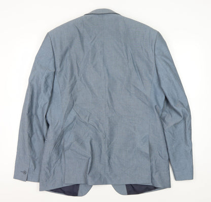 Mens UK Size L Red Herring Regular Blue Suit Jacket