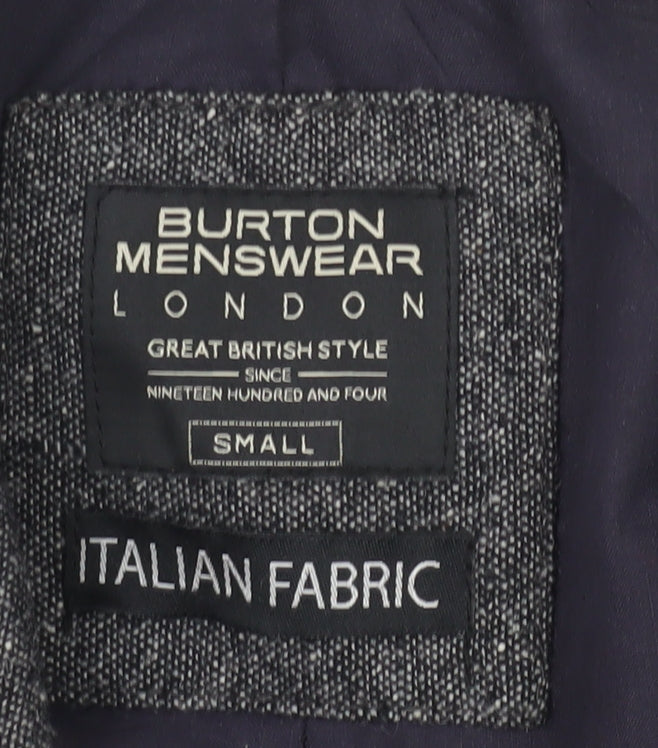Mens UK Size S Burton Regular Grey Suit Jacket