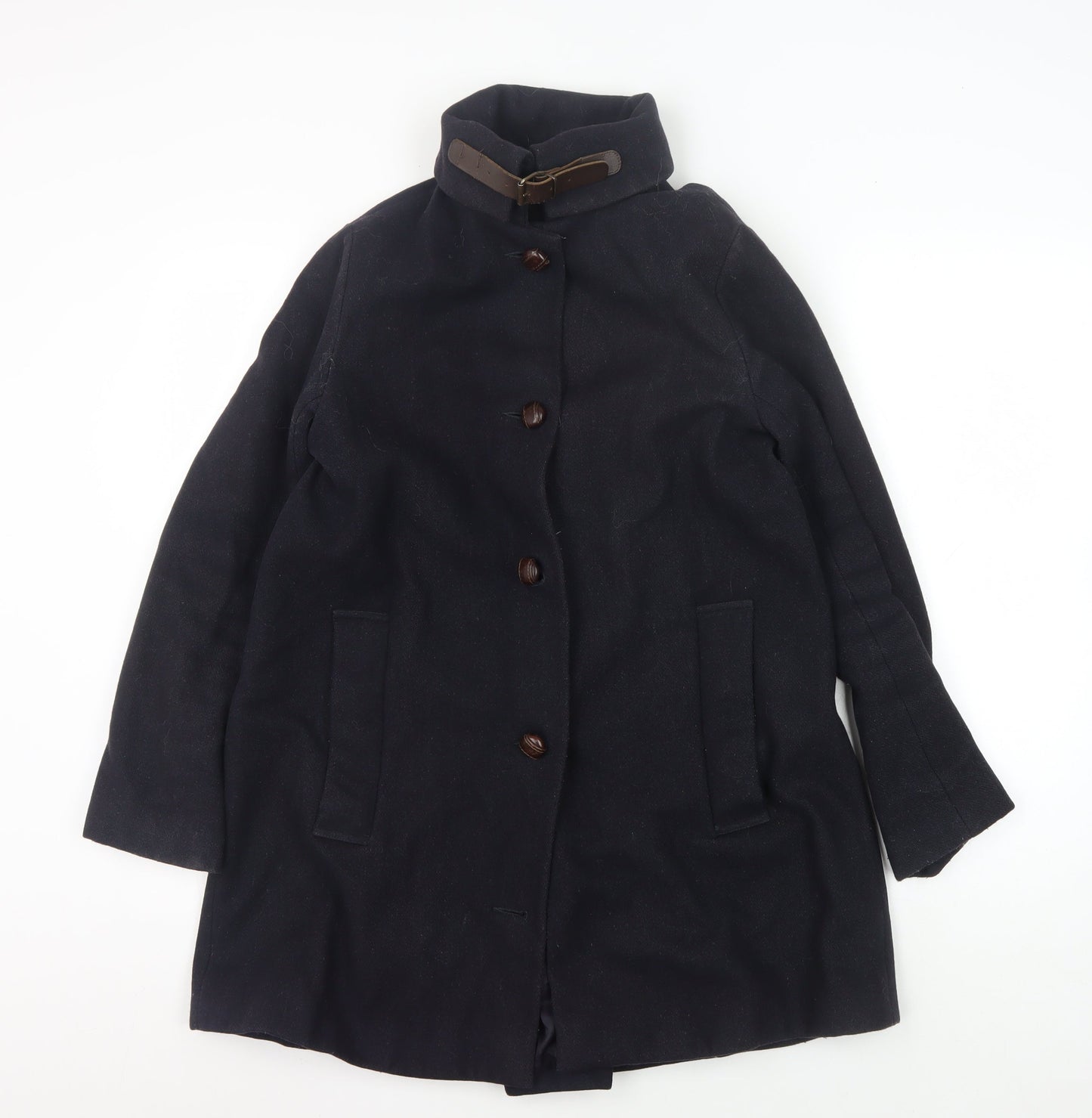 Mens UK Size S Sessùn Black Overcoat