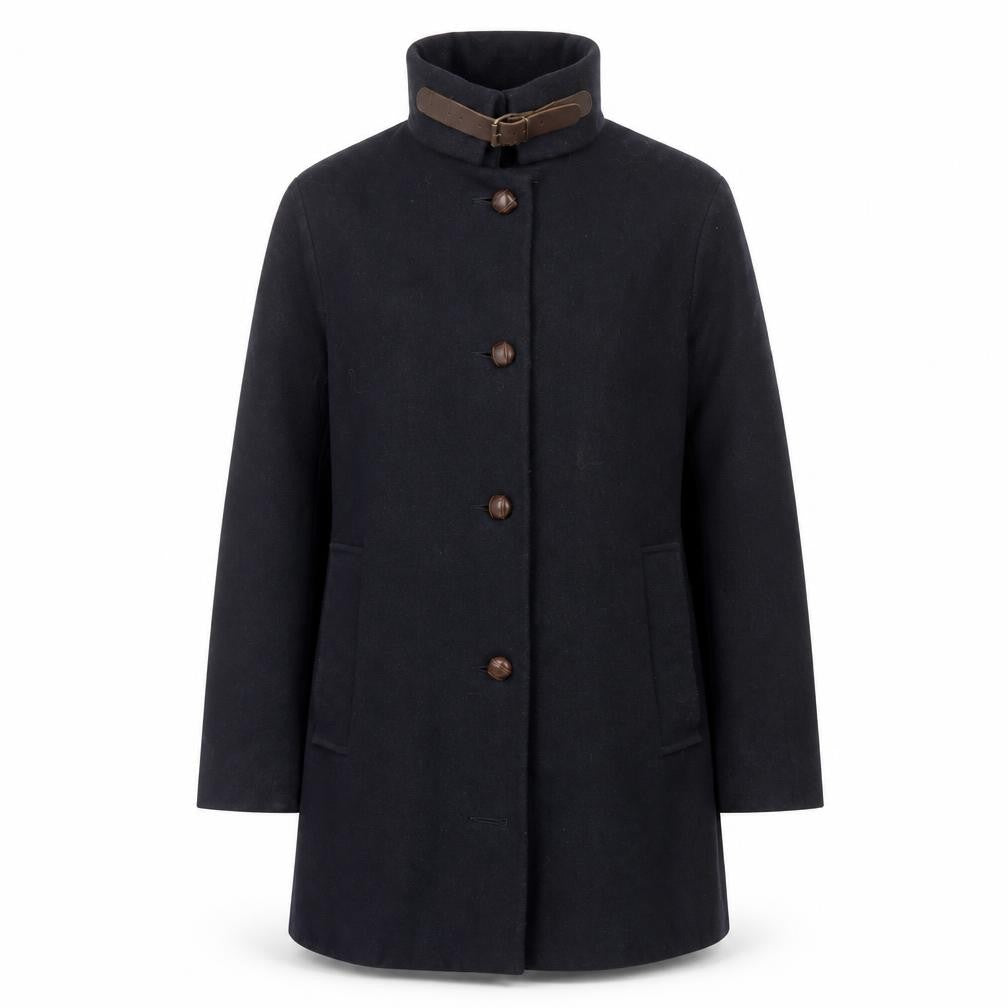 Mens UK Size S Sessùn Black Overcoat