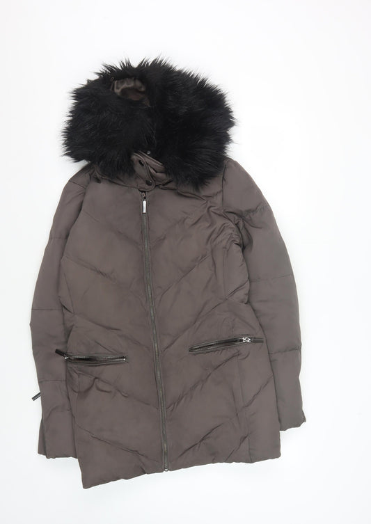 Phase Eight Women's Brown Puffer Coat Size 10