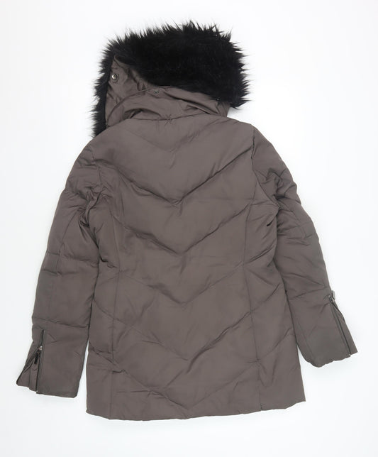 Phase Eight Women's Brown Puffer Coat Size 10