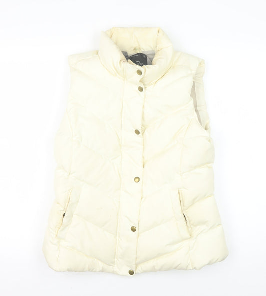 Gap Women’s Ivory Puffer Waistcoat S - Winter Casual
