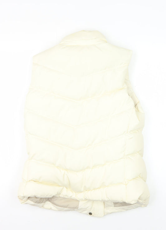 Gap Women’s Ivory Puffer Waistcoat S - Winter Casual