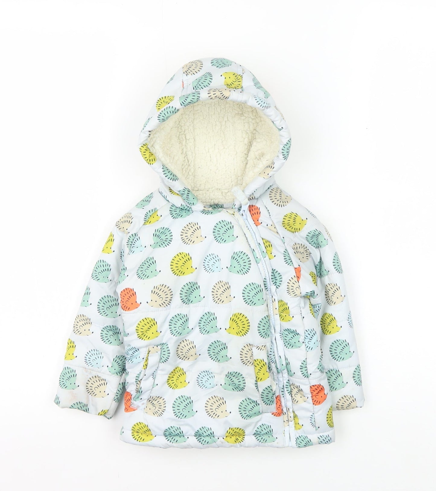 Marks and Spencer Unisex Baby Multicoloured Animal Print Hooded Jacket 9-12 Months