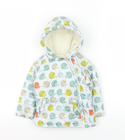 Marks and Spencer Unisex Baby Multicoloured Animal Print Hooded Jacket 9-12 Months