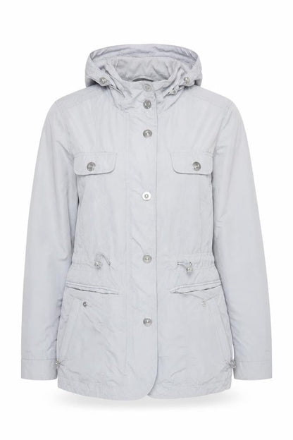 Marks & Spencer Women's Grey Hooded Parka Jacket, Size 10