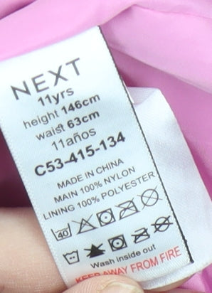 Next Girls Pink Jacket - 11 Years Nylon Long Sleeve