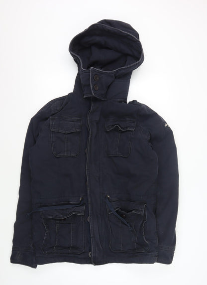 Abercrombie & Fitch Men's Blue Parka Jacket L