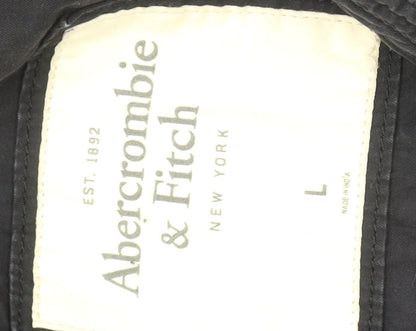 Abercrombie & Fitch Men's Blue Parka Jacket L