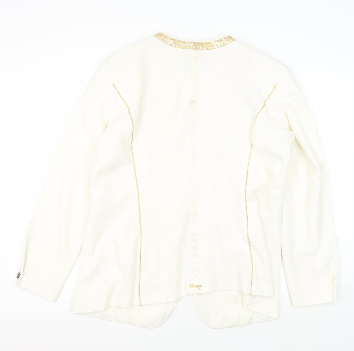 bpc selection Women's White Sequin Blazer Size 20