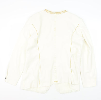 bpc selection Women's White Sequin Blazer Size 20
