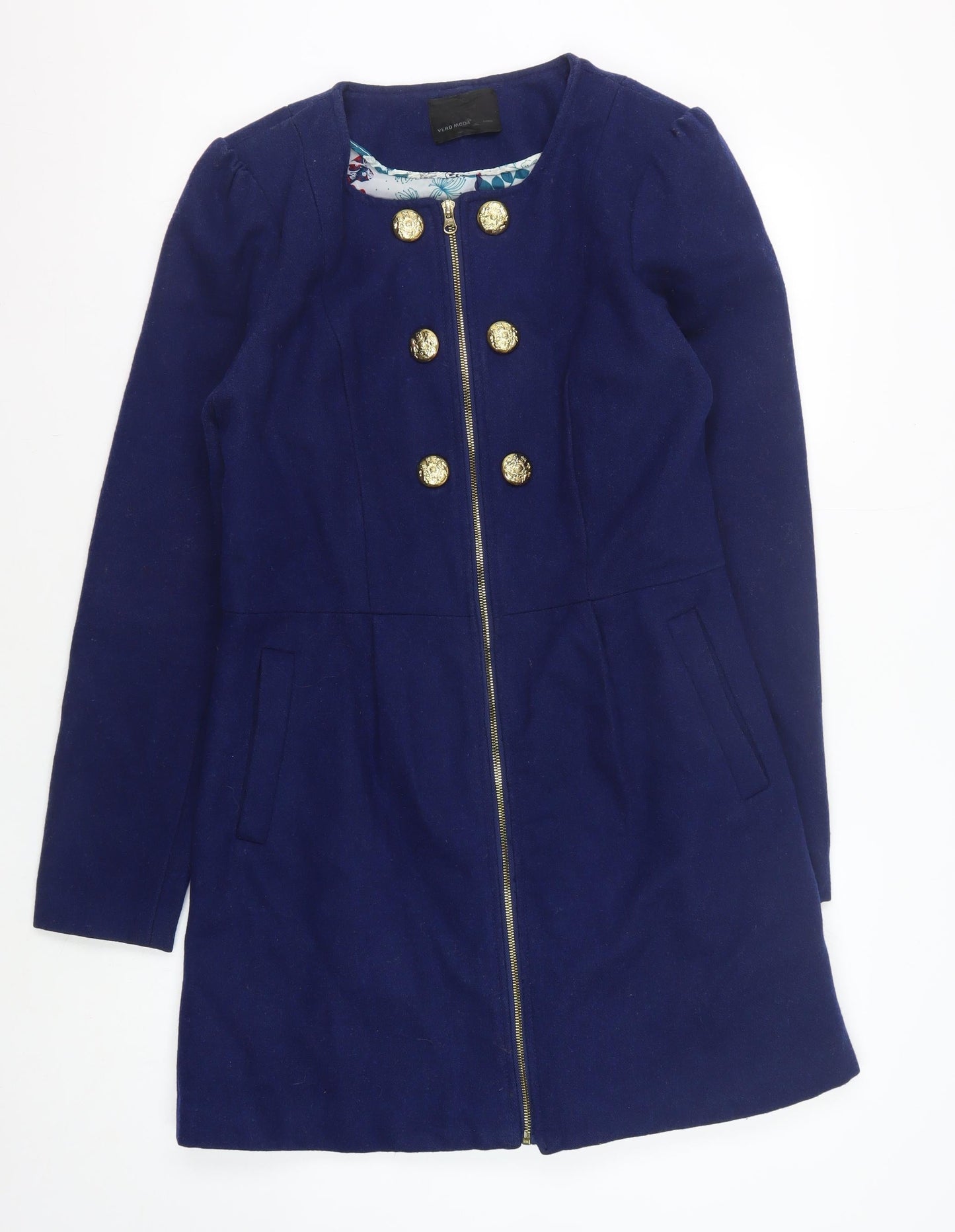 Womens UK Size L VERO MODA Blue Military Jacket