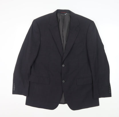 Mens UK Size 40 Jeff Banks Regular Blue Suit Jacket