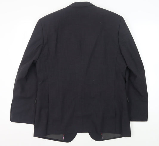 Mens UK Size 40 Jeff Banks Regular Blue Suit Jacket