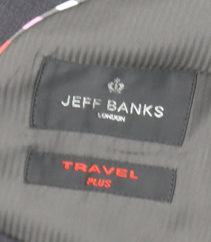 Mens UK Size 40 Jeff Banks Regular Blue Suit Jacket