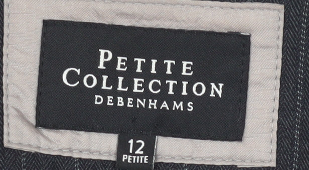 Debenhams Women's Black Petite Pinstripe Blazer Size 12