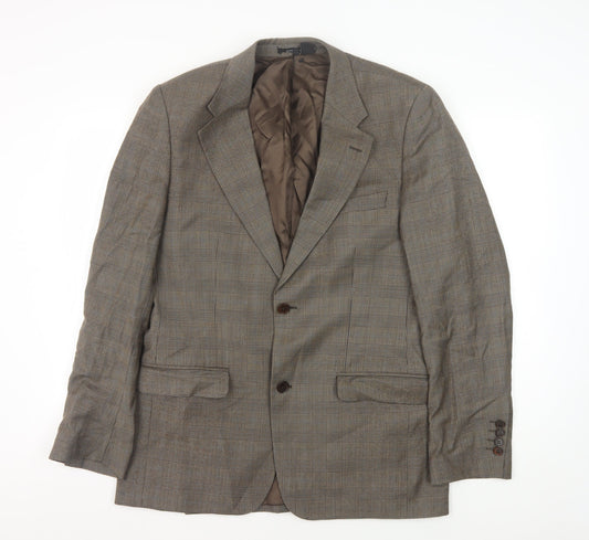 Mens UK Size 40 Zara Man Regular Brown Suit Jacket