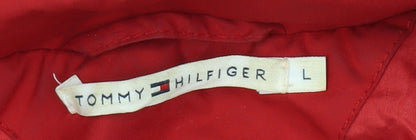Mens UK Size L Tommy Hilfiger Red Basic Jacket