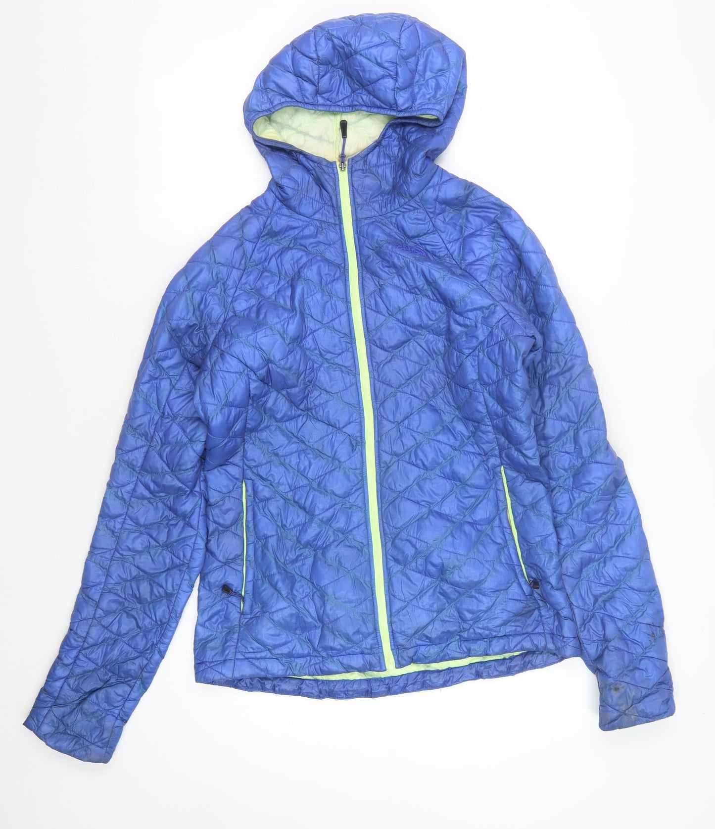 Womens UK Size M The North Face Blue Puffer Jacket