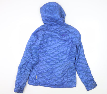 Womens UK Size M The North Face Blue Puffer Jacket