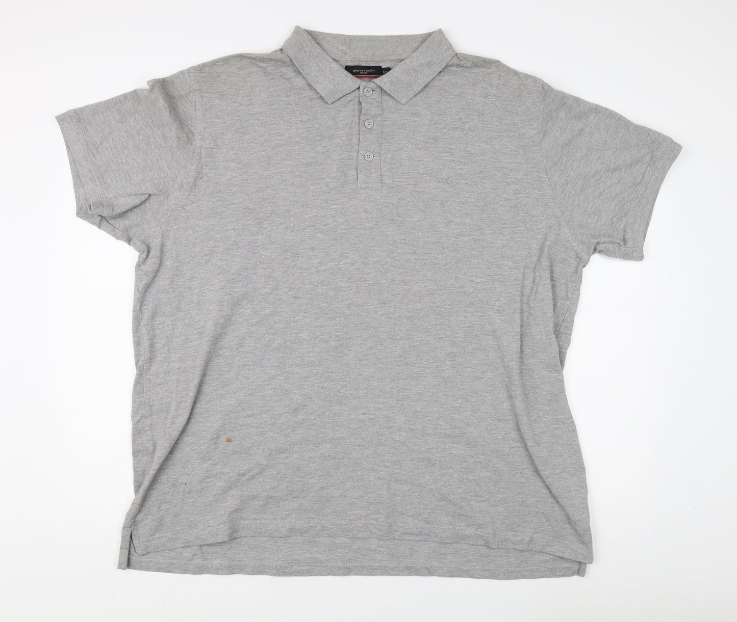 Pierre Cardin Men's Grey 4XL Short Sleeve Polo