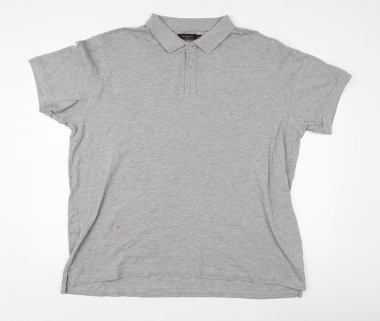 Pierre Cardin Men's Grey 4XL Short Sleeve Polo