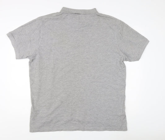 Pierre Cardin Men's Grey 4XL Short Sleeve Polo