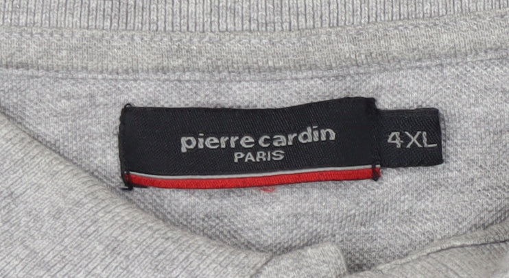 Pierre Cardin Men's Grey 4XL Short Sleeve Polo