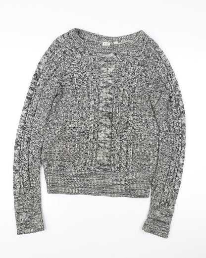 GAP Women's Grey Cable-Knit Pullover Jumper XS
