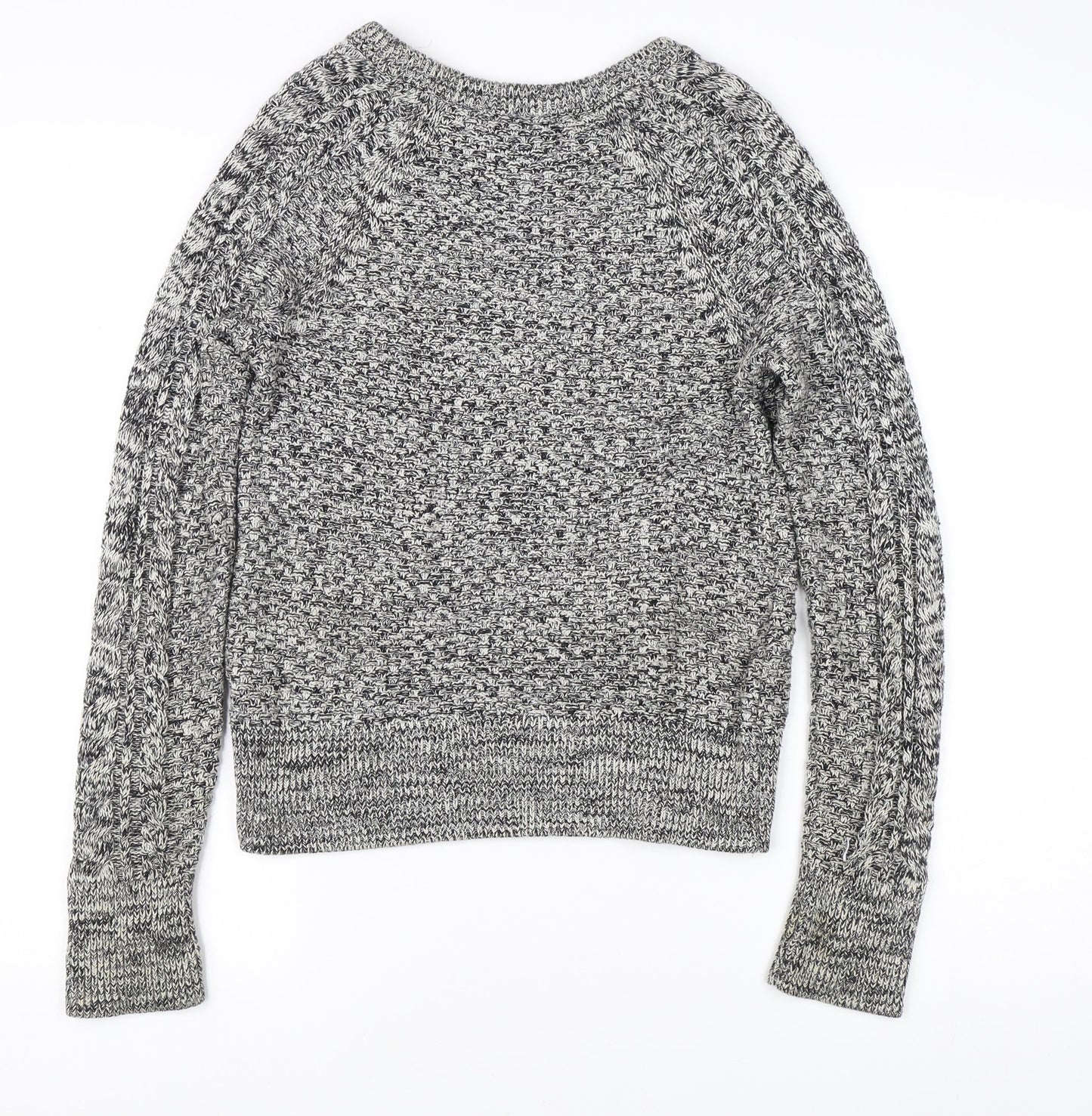 GAP Women's Grey Cable-Knit Pullover Jumper XS