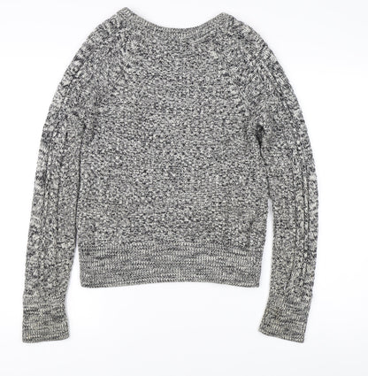 GAP Women's Grey Cable-Knit Pullover Jumper XS