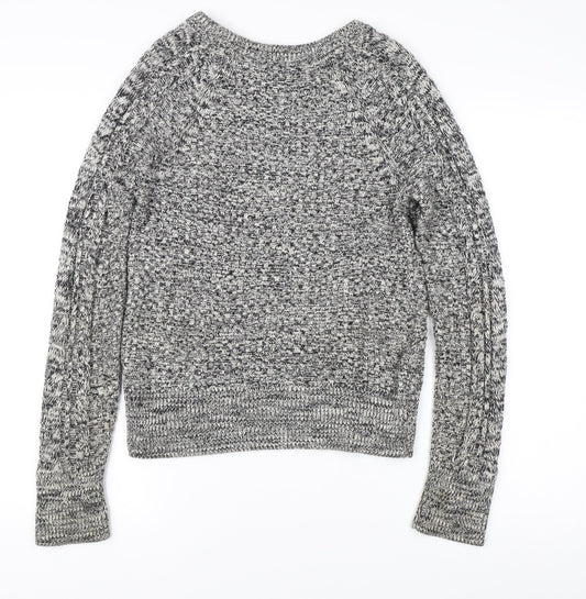 GAP Women's Grey Cable-Knit Pullover Jumper XS