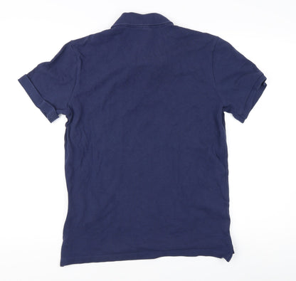 Nike Men's Blue Cotton Polo Shirt - Size S
