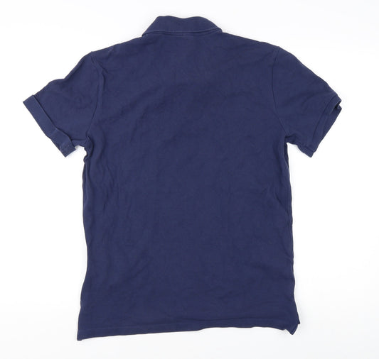 Nike Men's Blue Cotton Polo Shirt - Size S