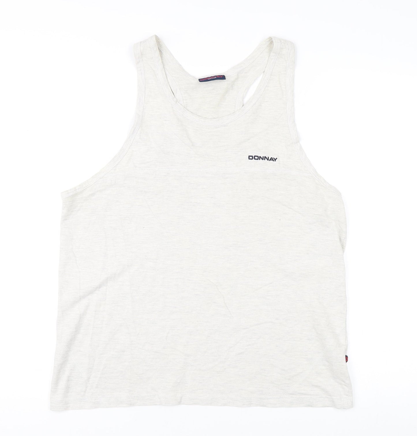 Donnay Unisex White Tank Top M Scoop Neck Activewear