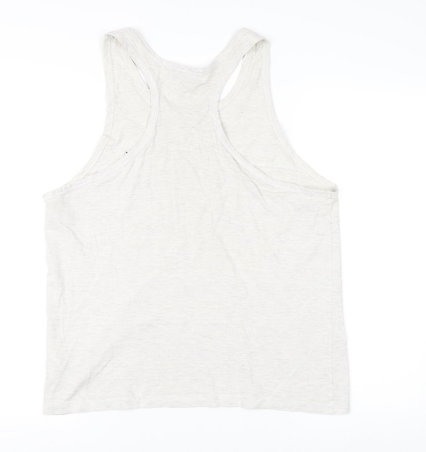 Donnay Unisex White Tank Top M Scoop Neck Activewear