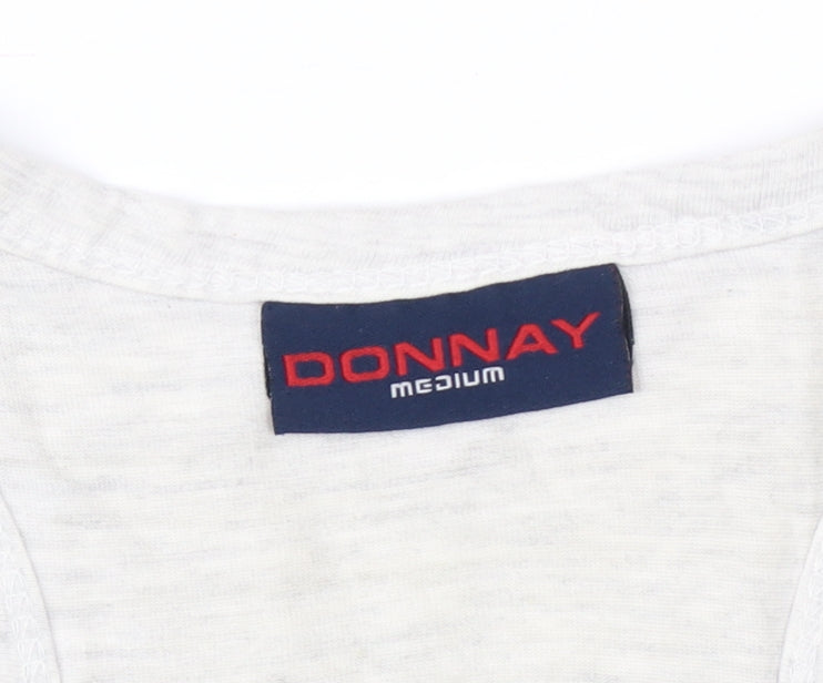 Donnay Unisex White Tank Top M Scoop Neck Activewear