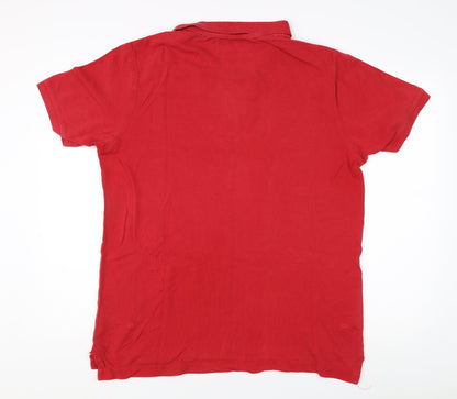 Tommy Hilfiger Men's Red 2XL Polo Short Sleeve Slim Fit