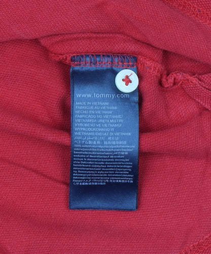 Tommy Hilfiger Men's Red 2XL Polo Short Sleeve Slim Fit