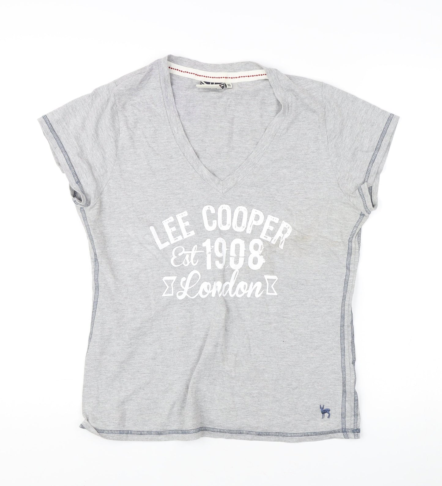Womens UK Size 16 Lee Cooper Grey  T-Shirt
