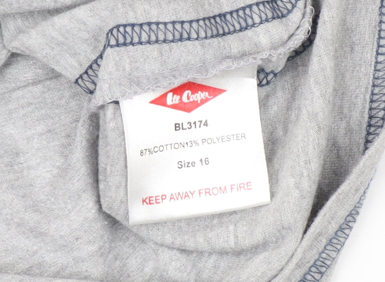 Womens UK Size 16 Lee Cooper Grey  T-Shirt